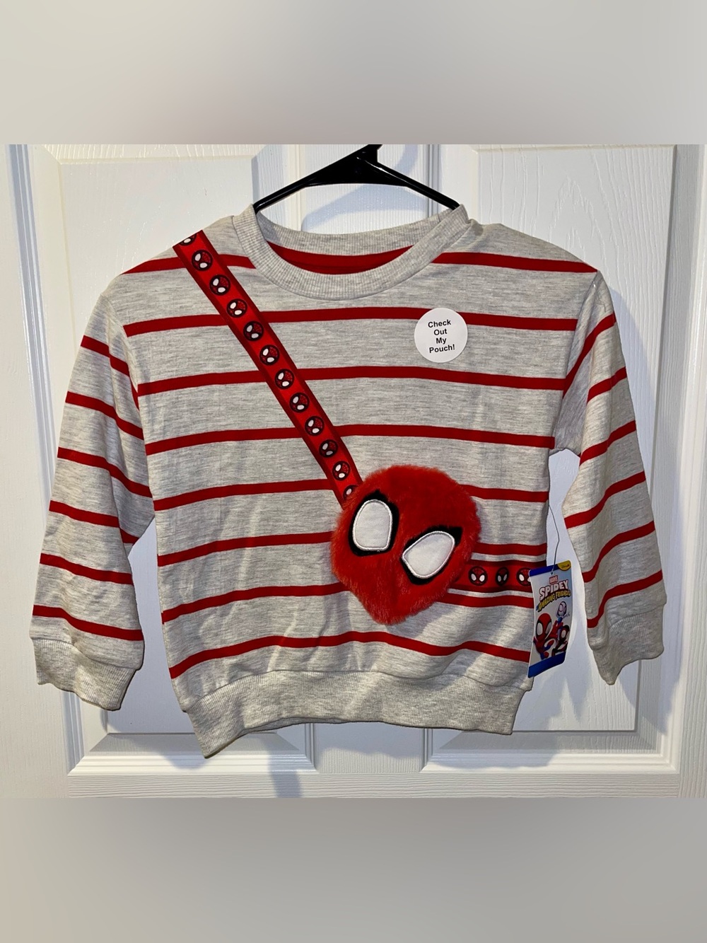 Spiderman long sleeve zipper pouch 5T NWT